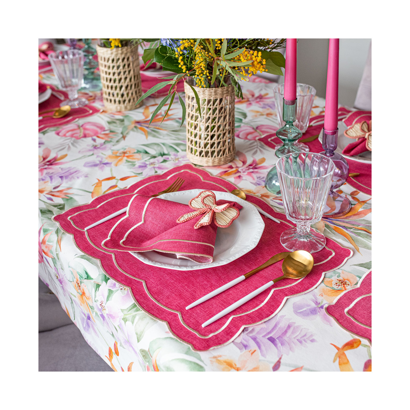 Obrus bawełniany Bird of Paradise 130×300