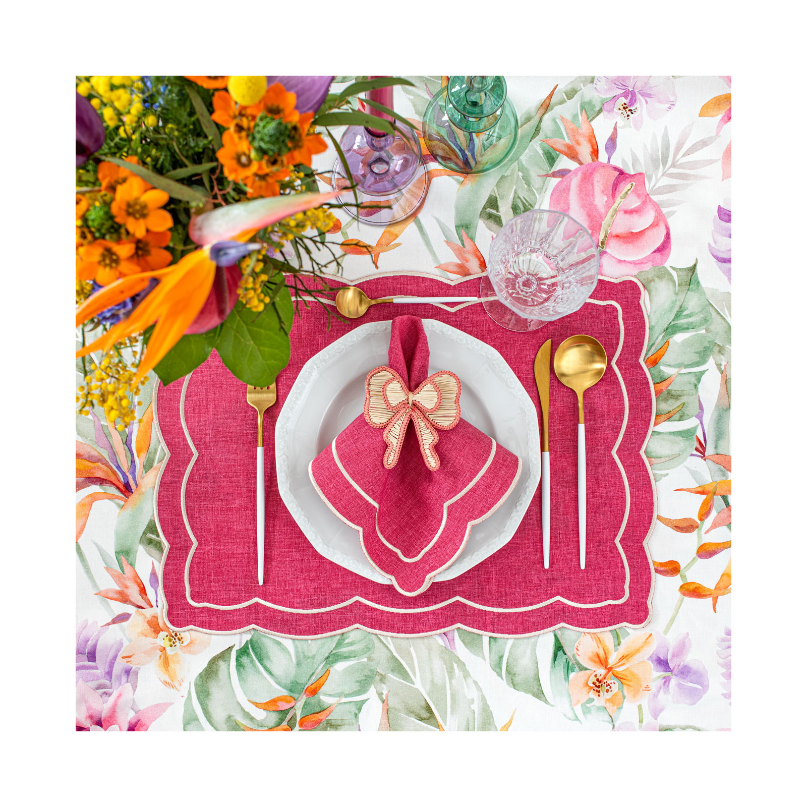 Obrus bawełniany Bird of Paradise 130×250