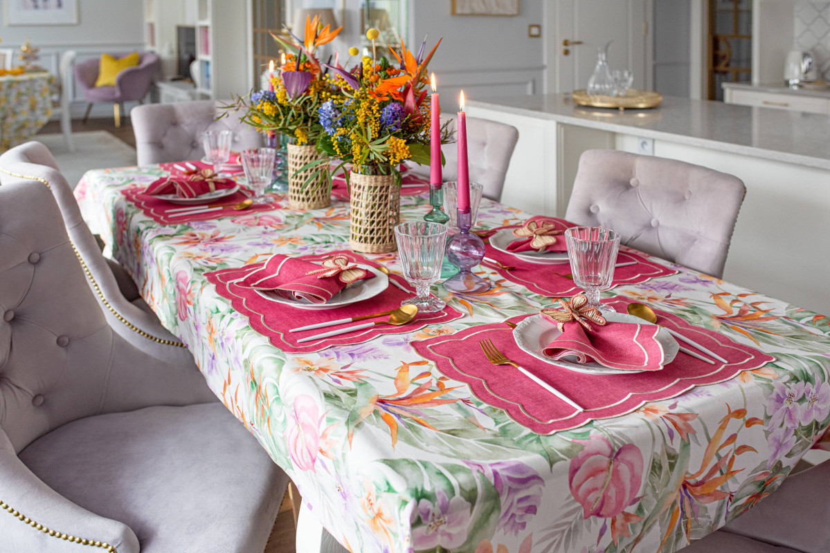 Obrus bawełniany Bird of Paradise 130×200