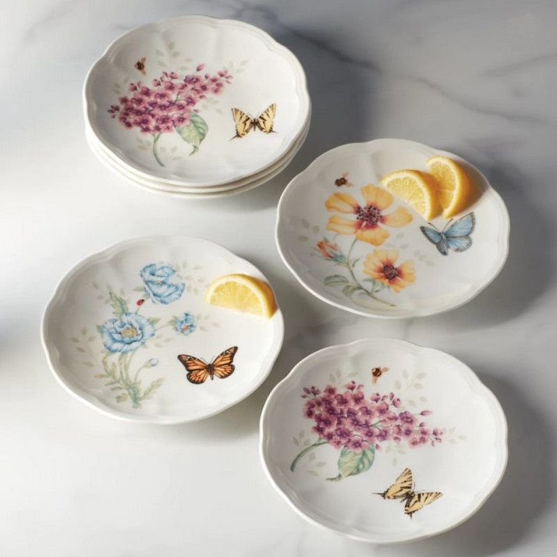 Lenox Butterfly Meadow Zestaw 6 szt. talerzy 16 cm