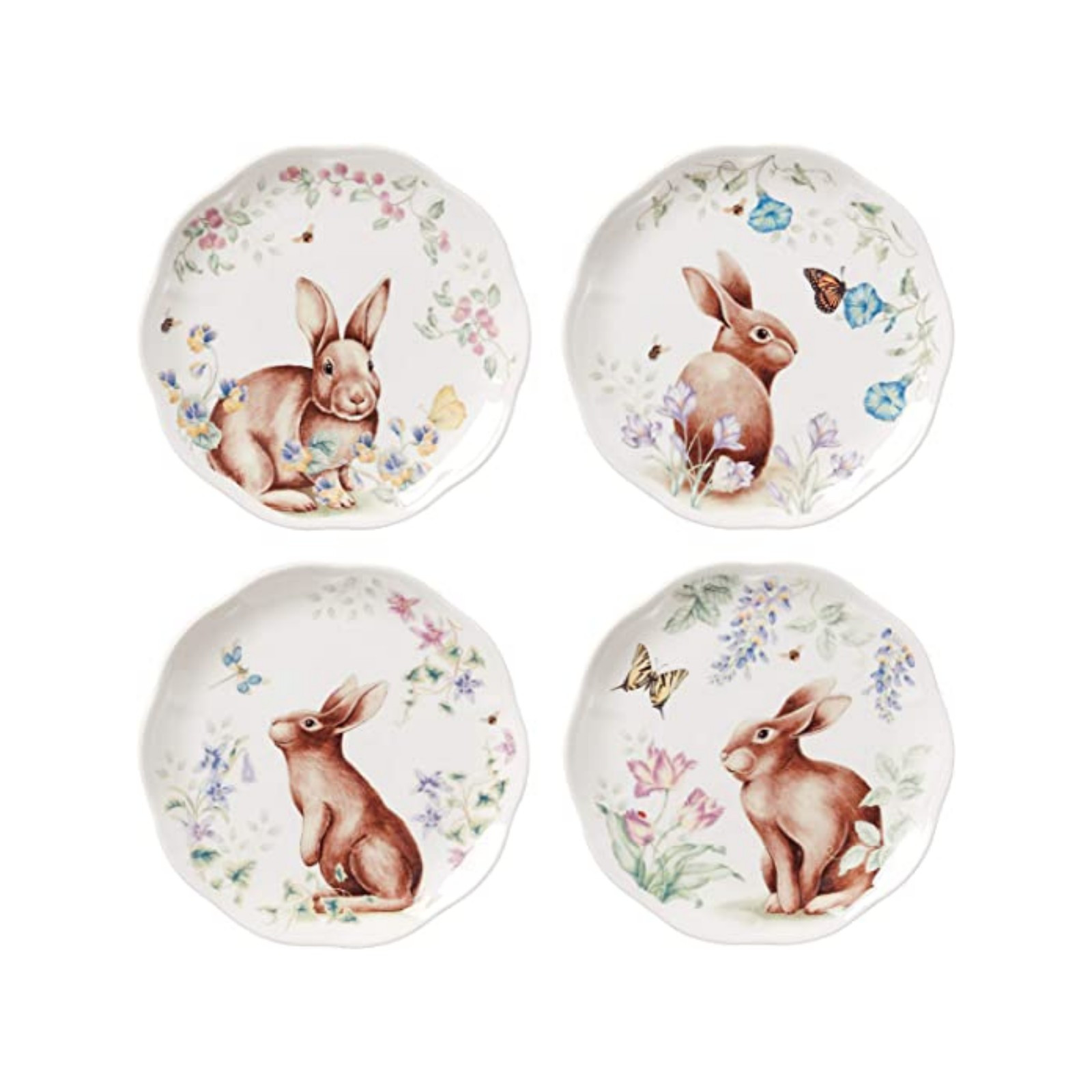 Lenox Butterfly Meadow Zestaw talerzy deserowych 23cm