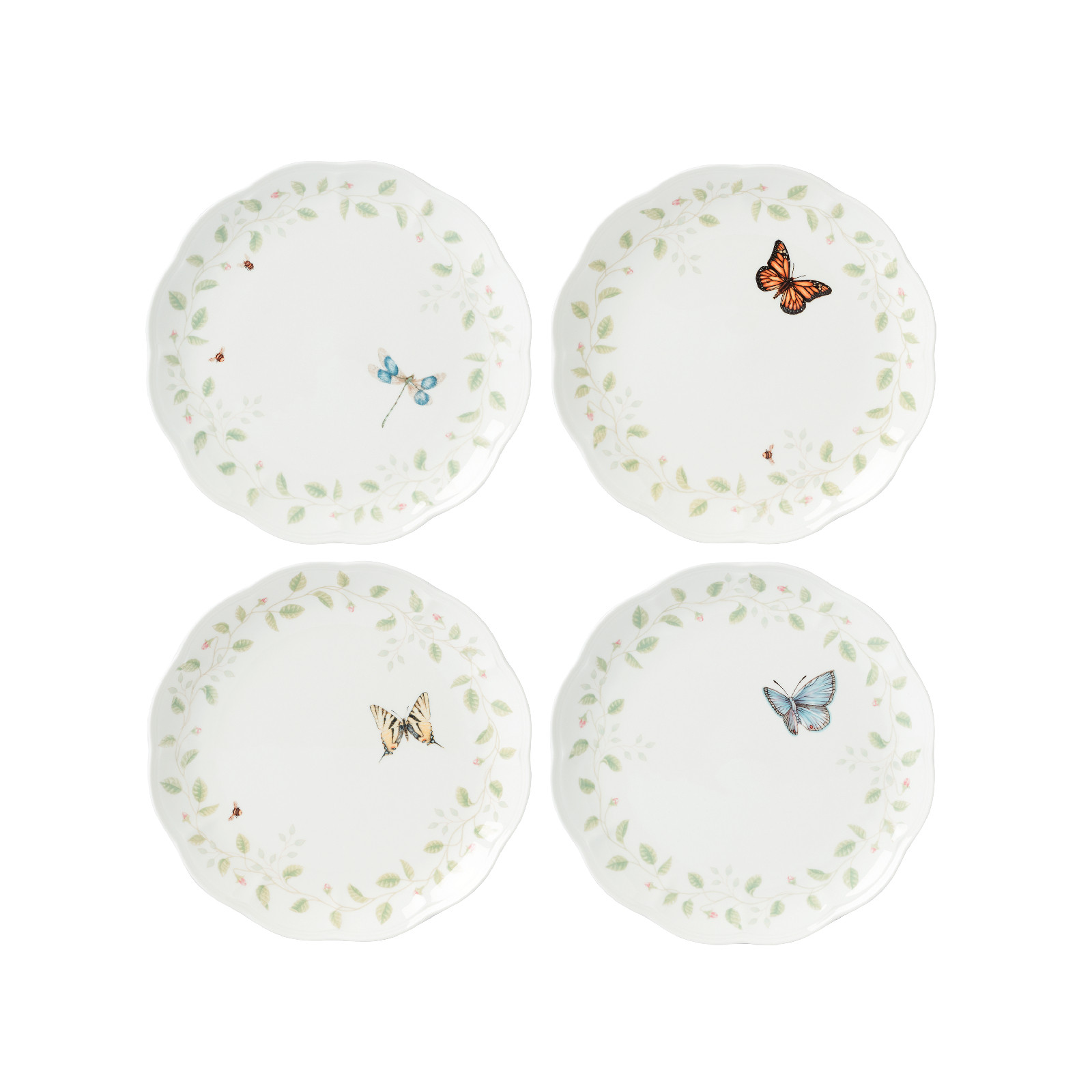 Lenox Butterfly Meadow Zestaw 4 talerzy obiadowych Petite