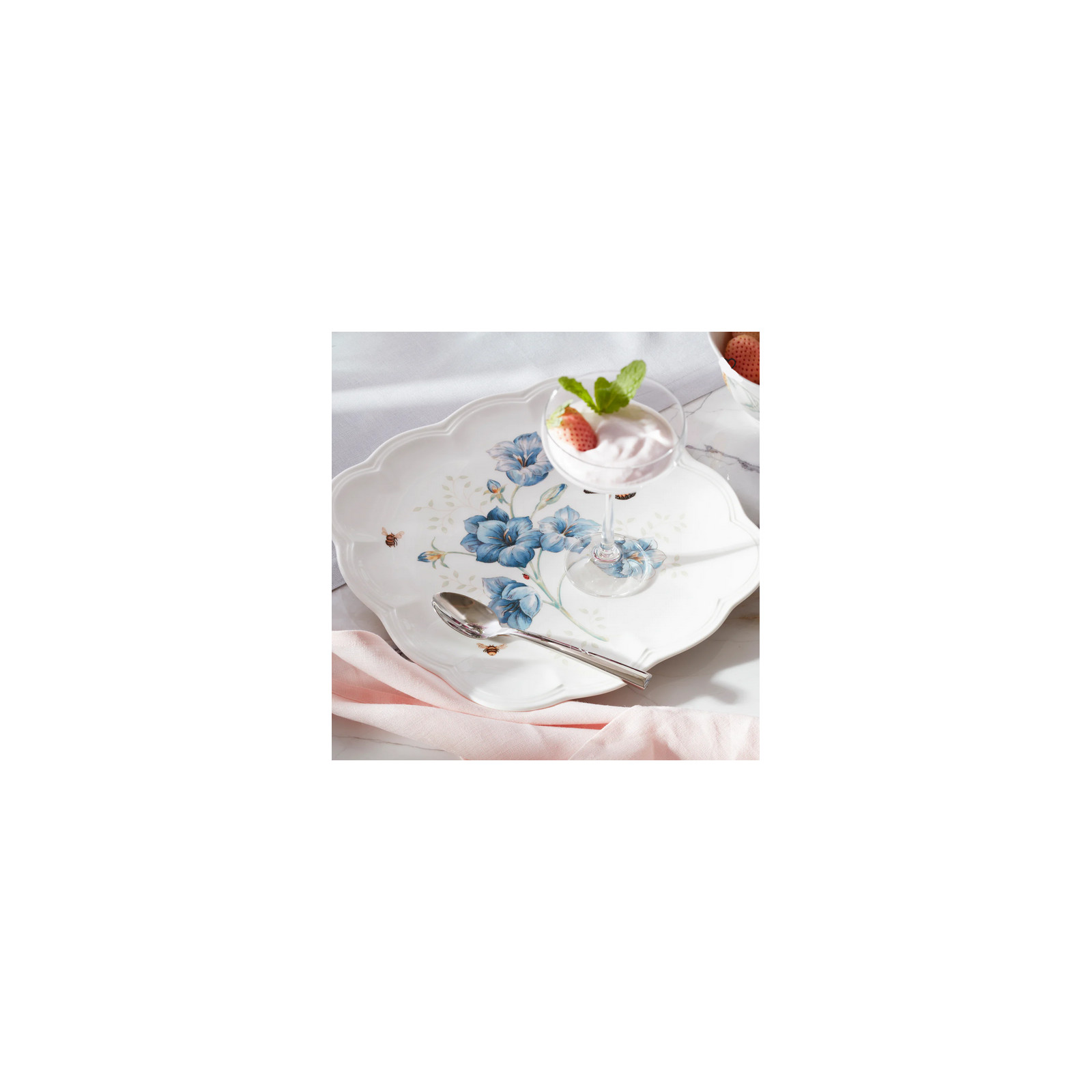 Lenox Butterfly Meadow Talerz kwadratowy 28 cm