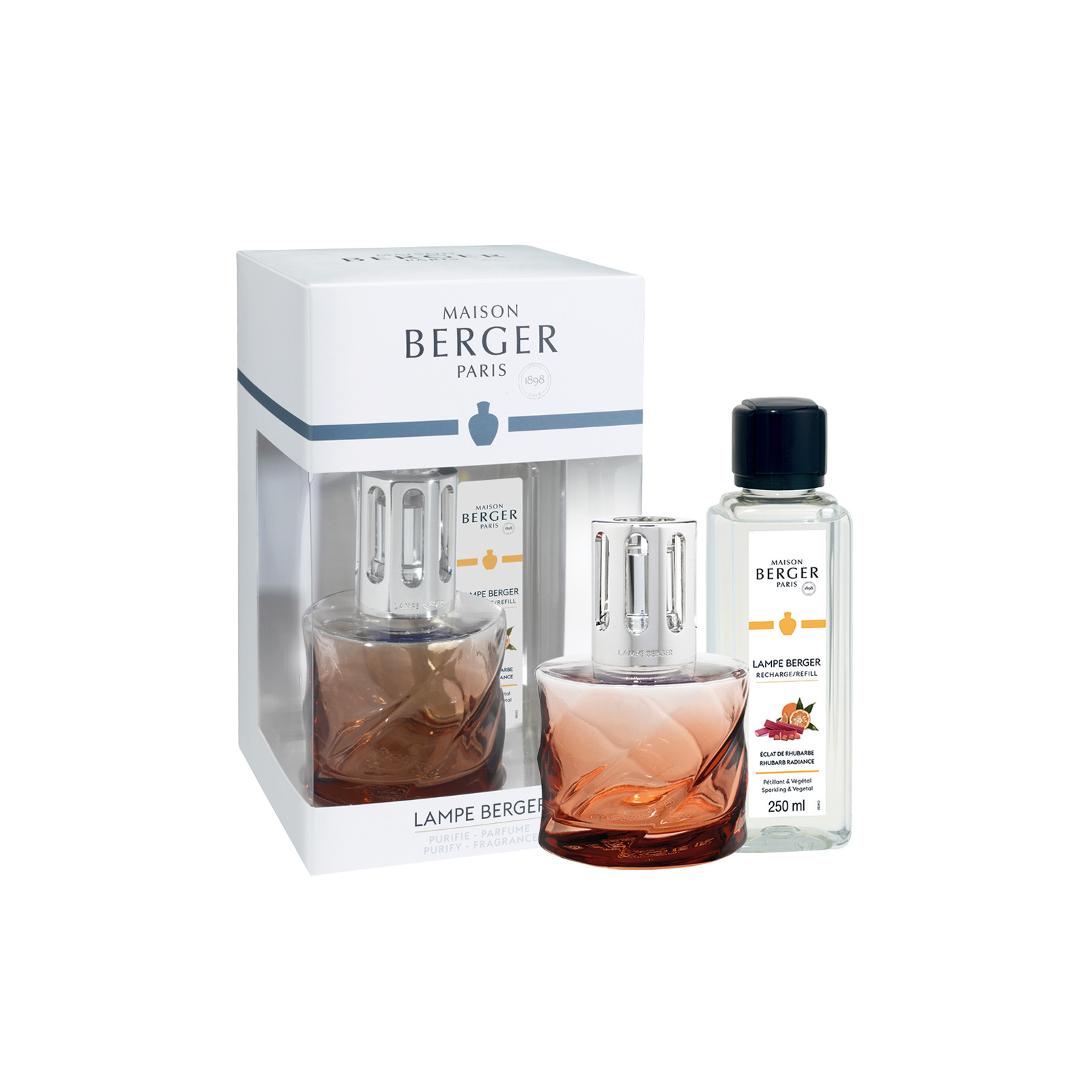 Zestaw Spirale bursztynowy Maison Berger Paris Lampa katalityczna