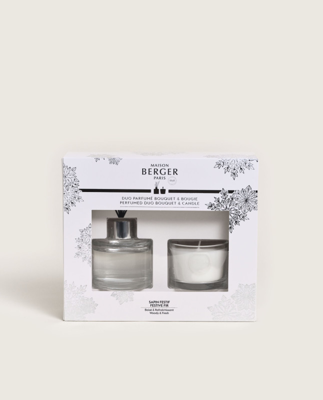 Zestaw Patyczki + Świeca DUO MINI Zima Maison Berger Paris