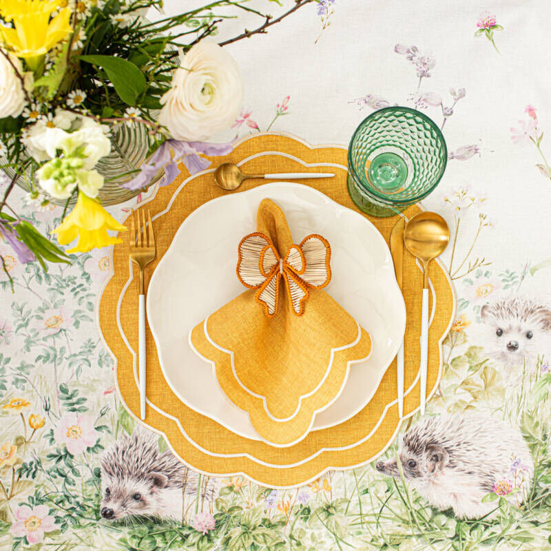 Zestaw 6 szt. obrączek na serwetki Yellow Bows