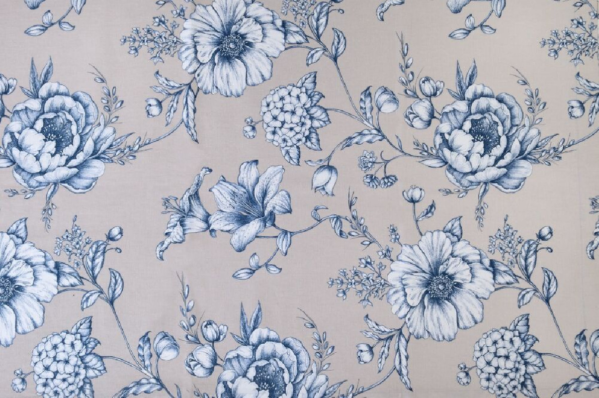 Obrus bawełniany Blossom Blue okrągły – 140