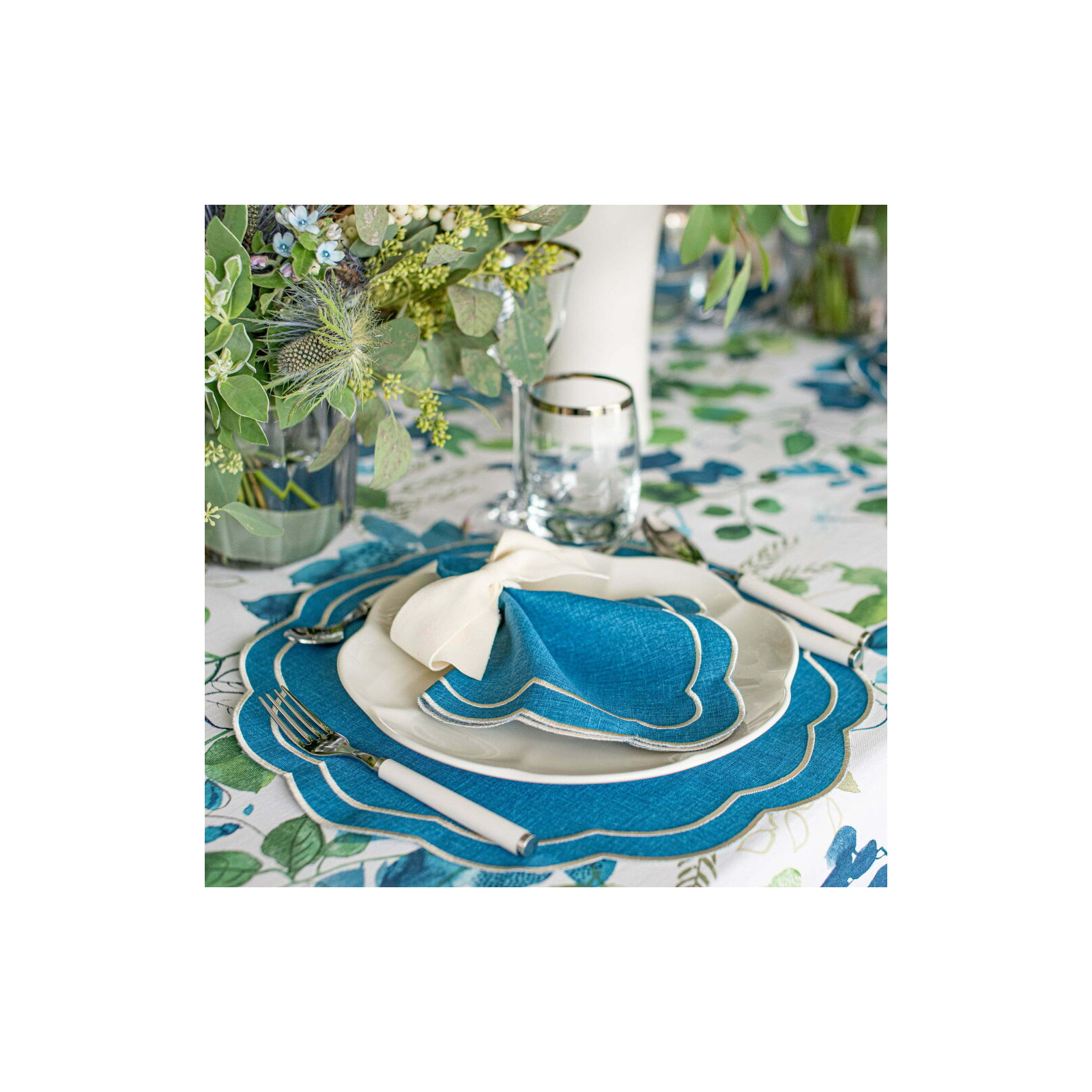 Obrus bawełniany Blue Sparrow 130×200