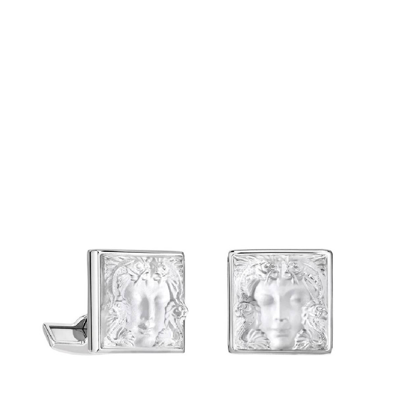 Spinki do mankietów Masque przeźroczyste Lalique