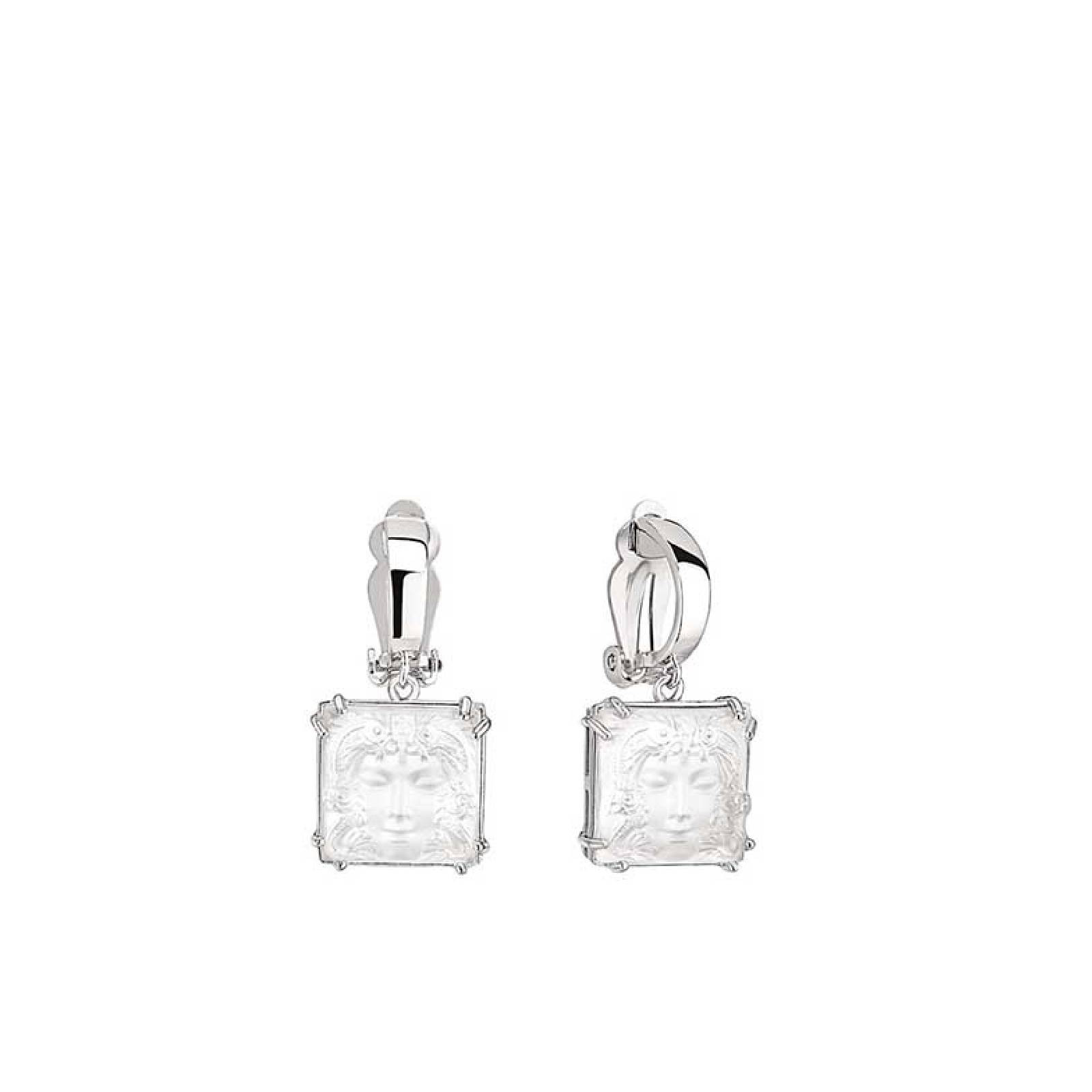 Klipsy Masque srebrne Lalique