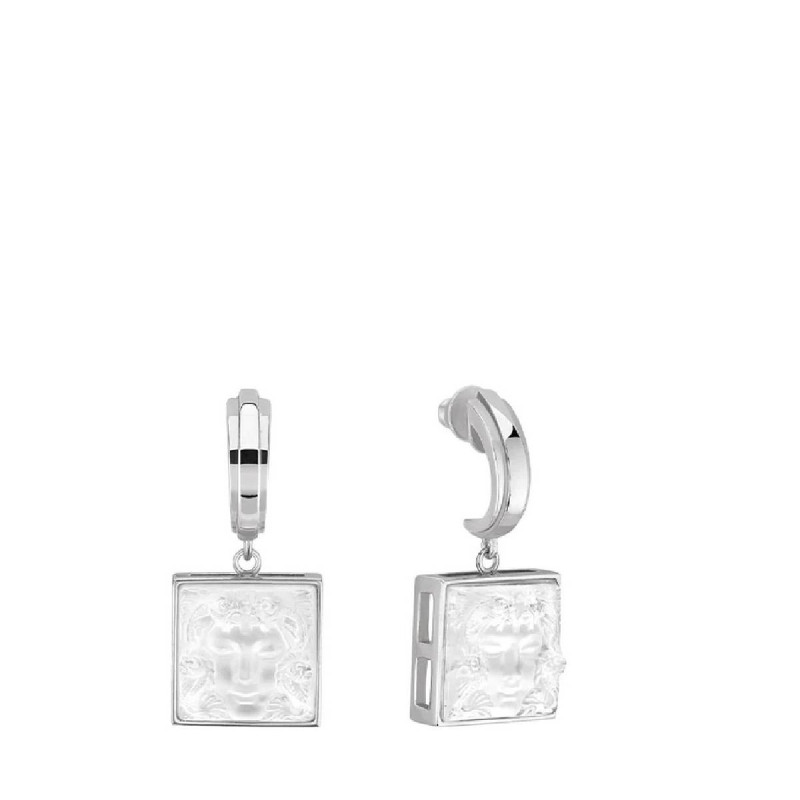 Kolczyki Masque srebrne Lalique