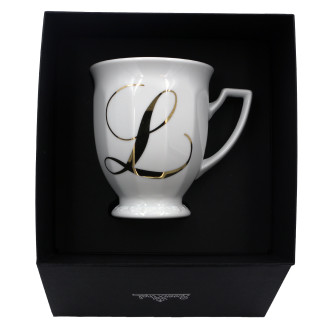 Kubek mały Maria Biała alfabet ,,L"