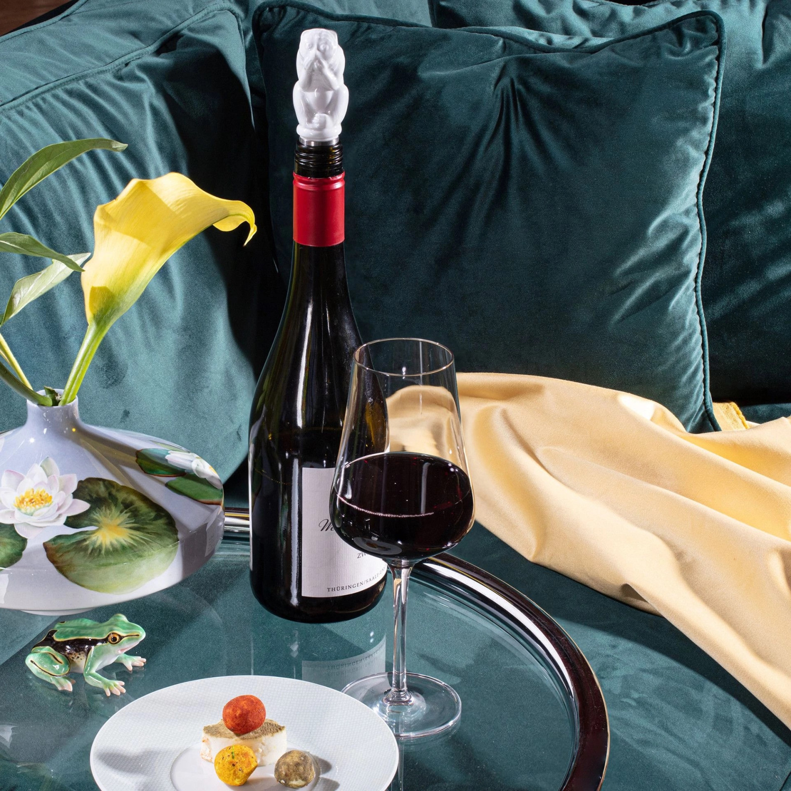 Meissen Korek do butelki Małpka biała