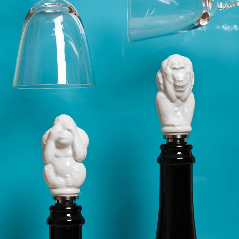 Meissen Korek do butelki Małpka biała