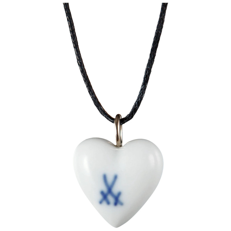 Meissen Zawieszka serce Motyl niebieski