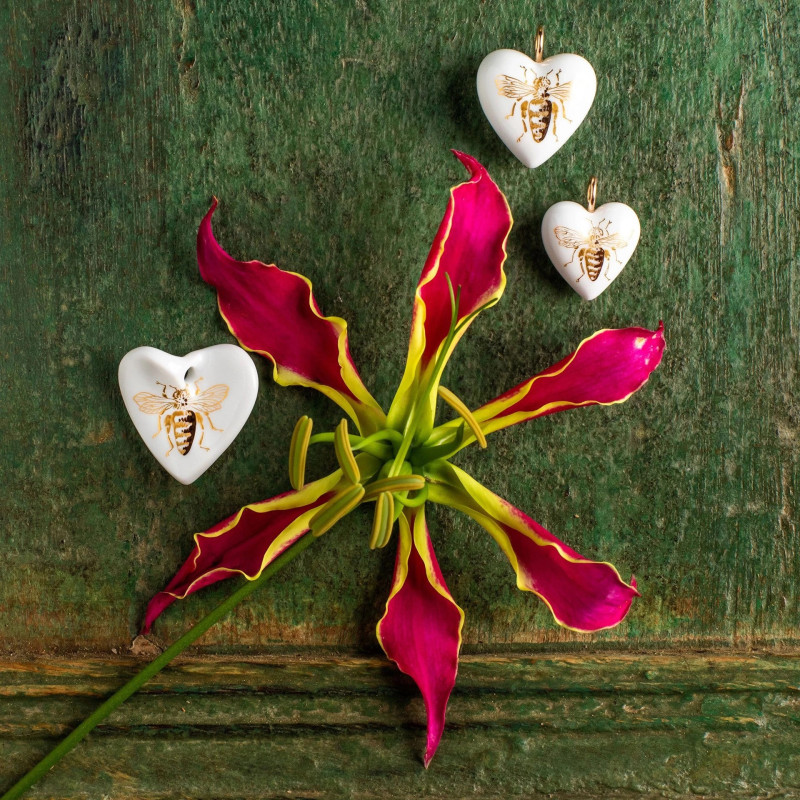 Meissen Zawieszka serce Pszczoła