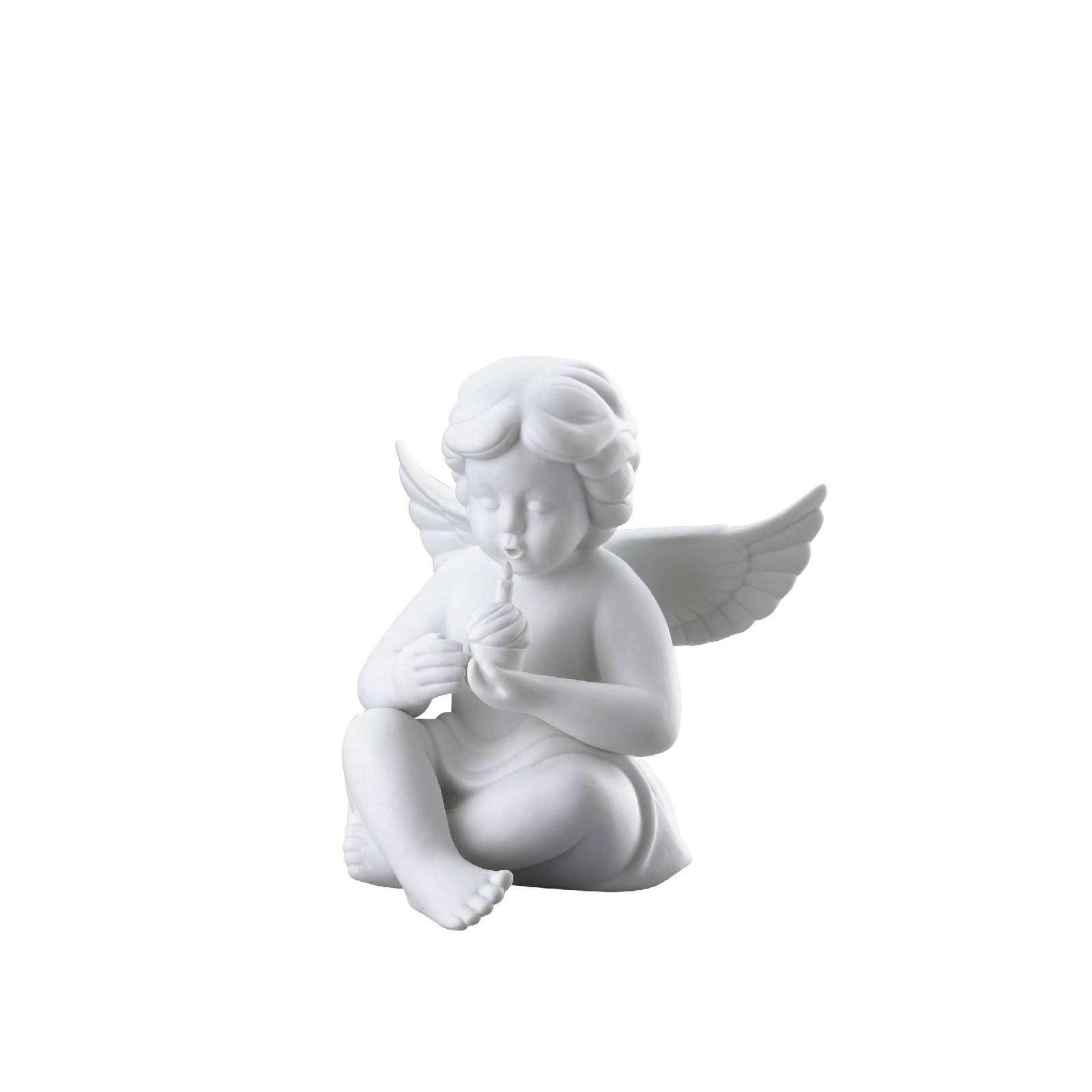 Anioł średni z tortem urodzinowym