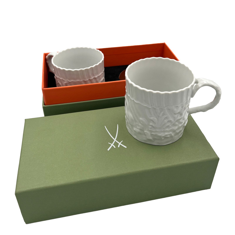 Meissen Zestaw kubków Łabędź 2 szt.