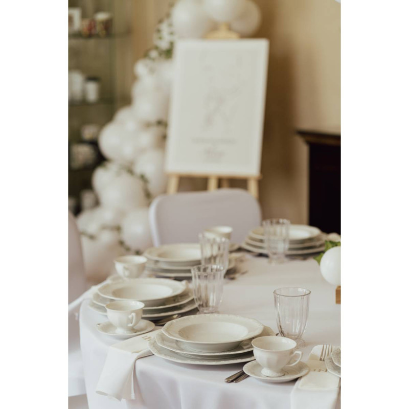 Talerz głęboki 21 cm Maria Biała