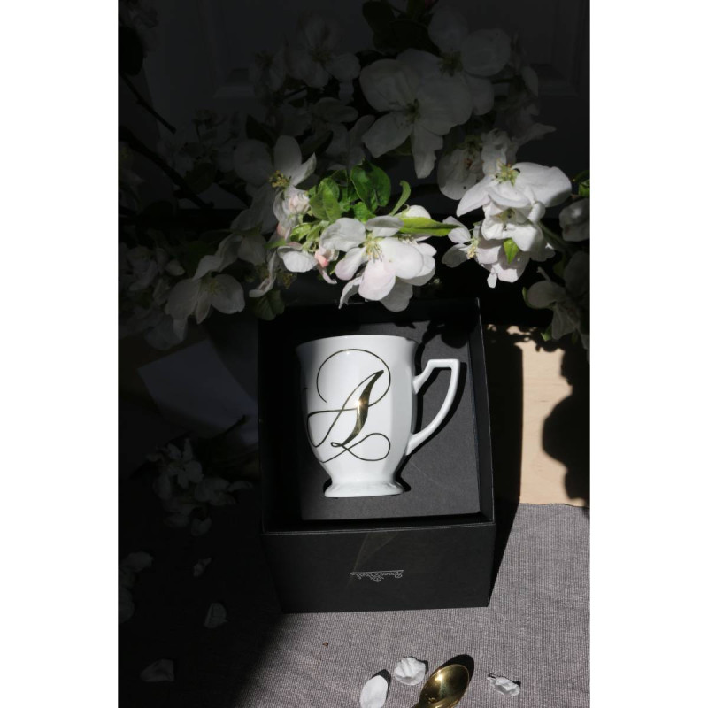 Kubek mały Maria Biała alfabet ,,A"