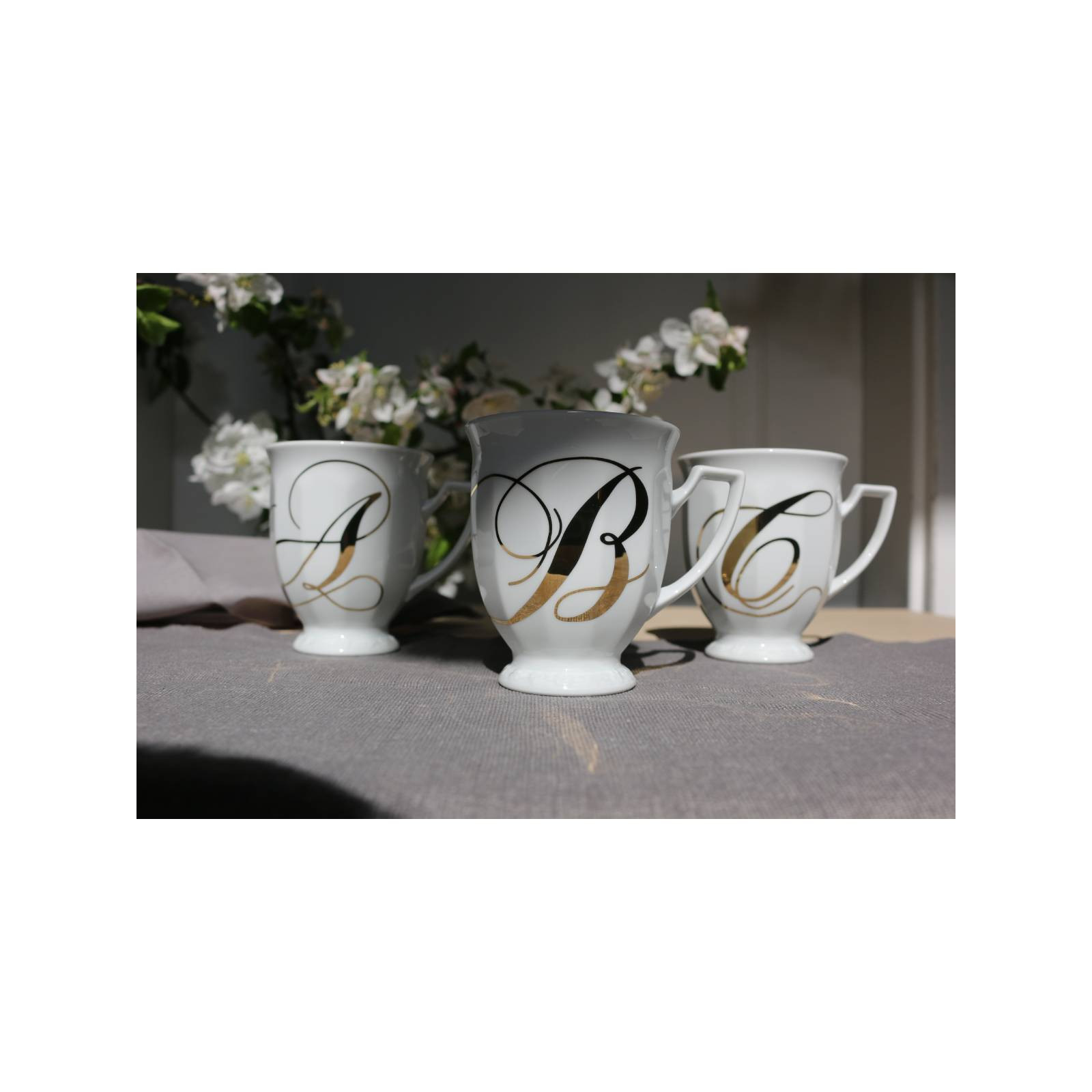 Kubek mały Maria Biała alfabet ,,B"