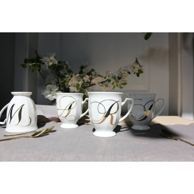 Kubek mały Maria Biała alfabet ,,F"