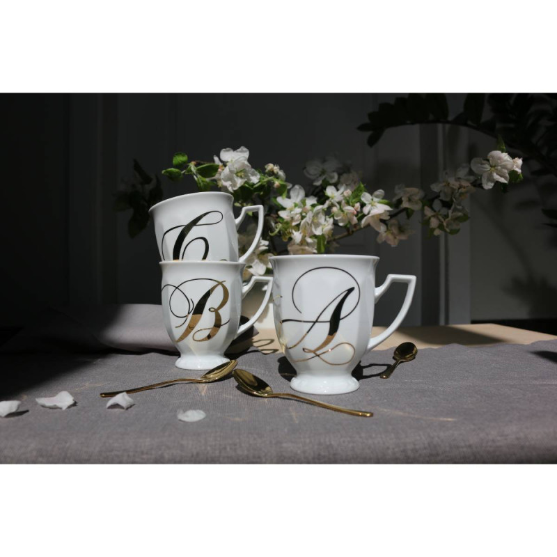 Kubek mały Maria Biała alfabet ,,K"