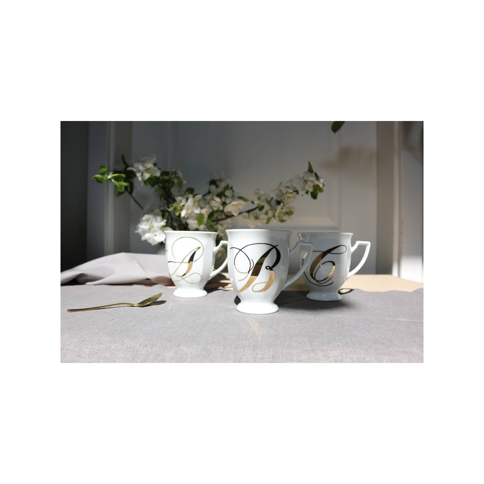 Kubek mały Maria Biała alfabet ,,S"