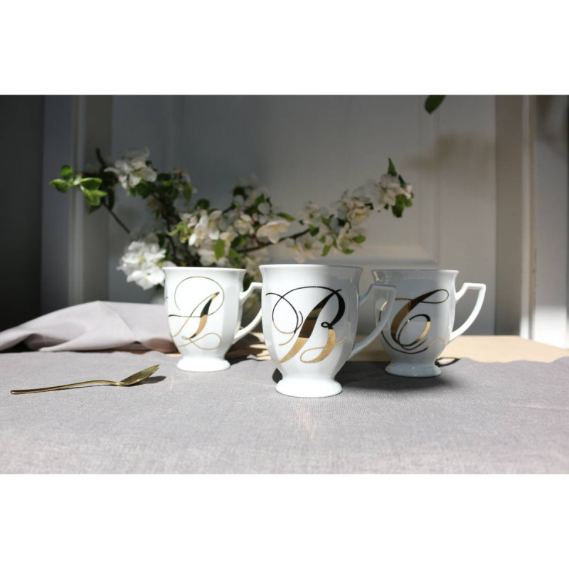 Kubek mały Maria Biała alfabet ,,S"