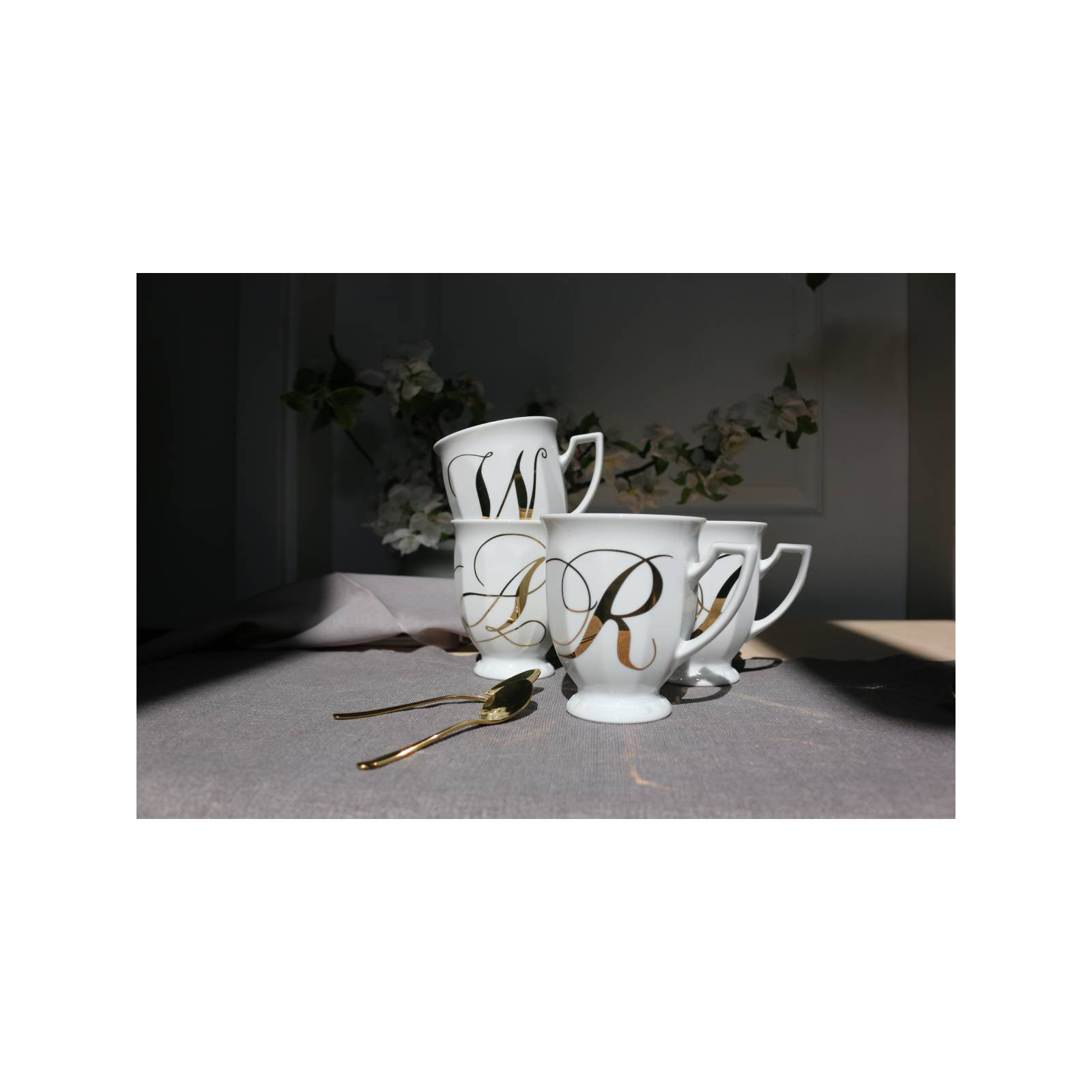 Kubek mały Maria Biała alfabet ,,T"