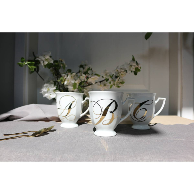 Kubek mały Maria Biała alfabet ,,W"