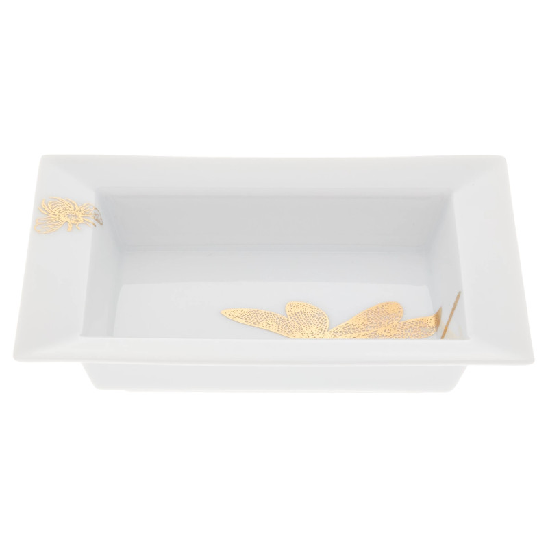 Meissen Gold-patera Ważka 12x10cm