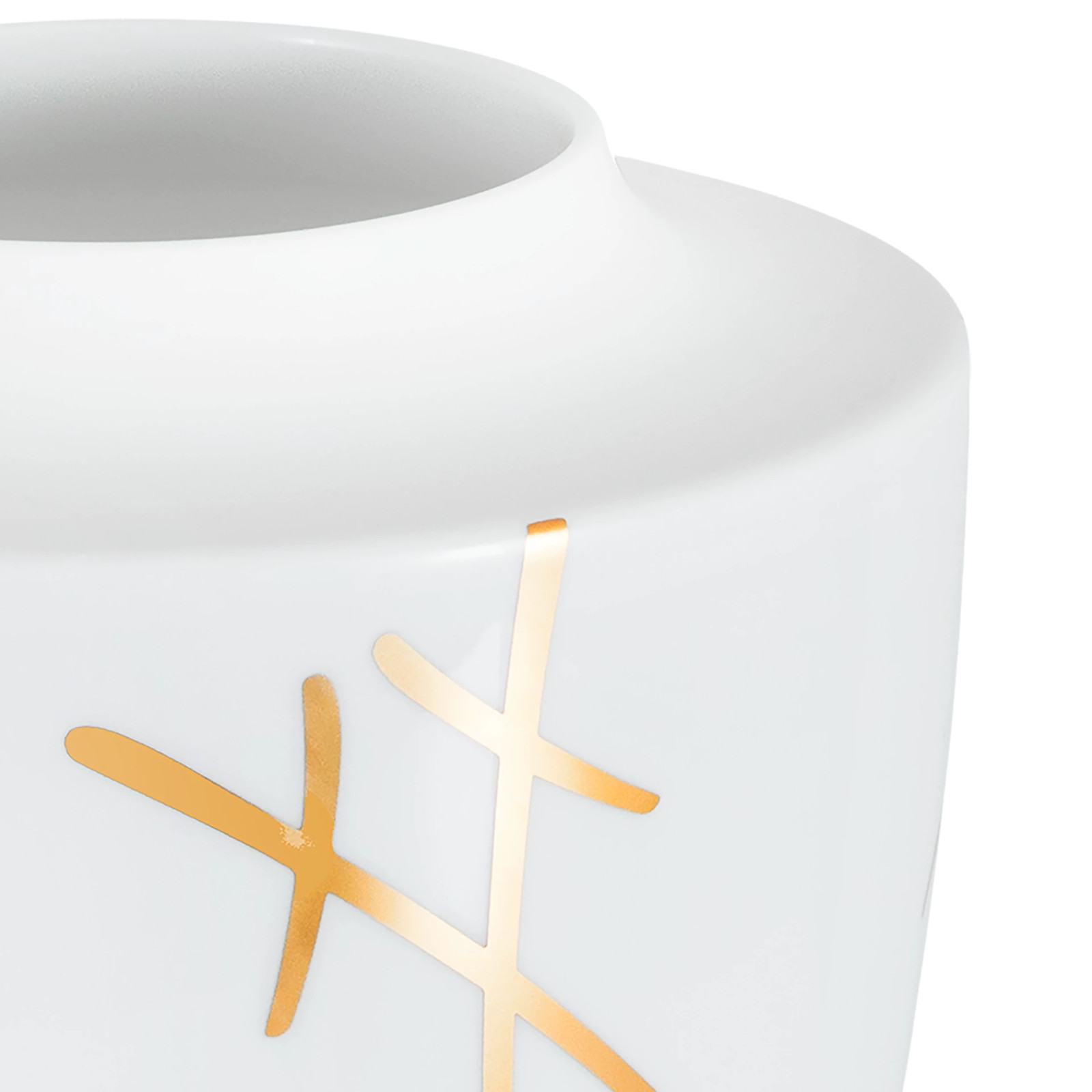 Meissen Miecze zł.-wazon 21cm