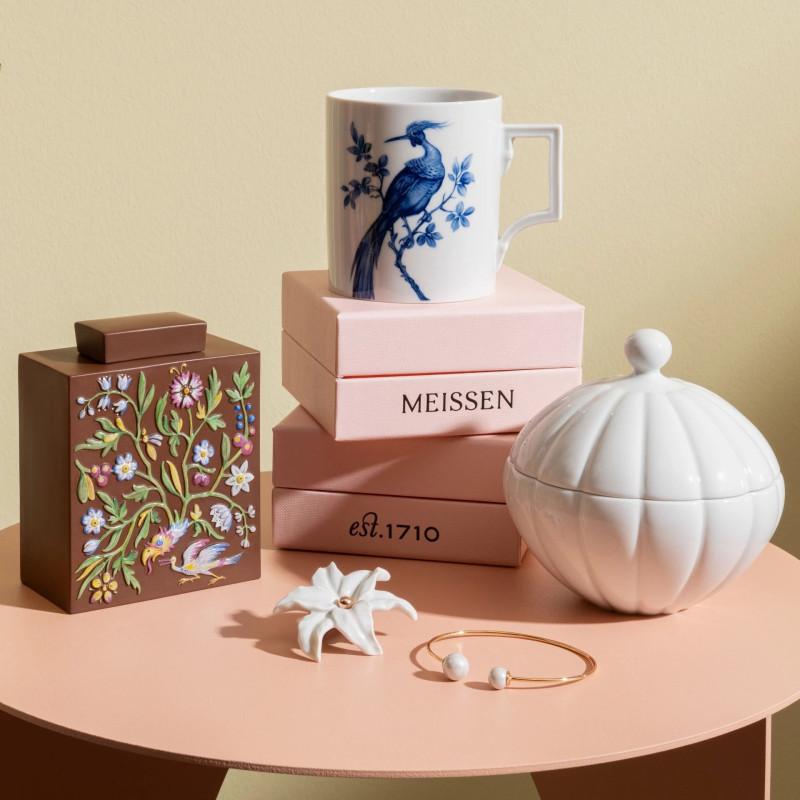 Meissen Kubek Blue Bird