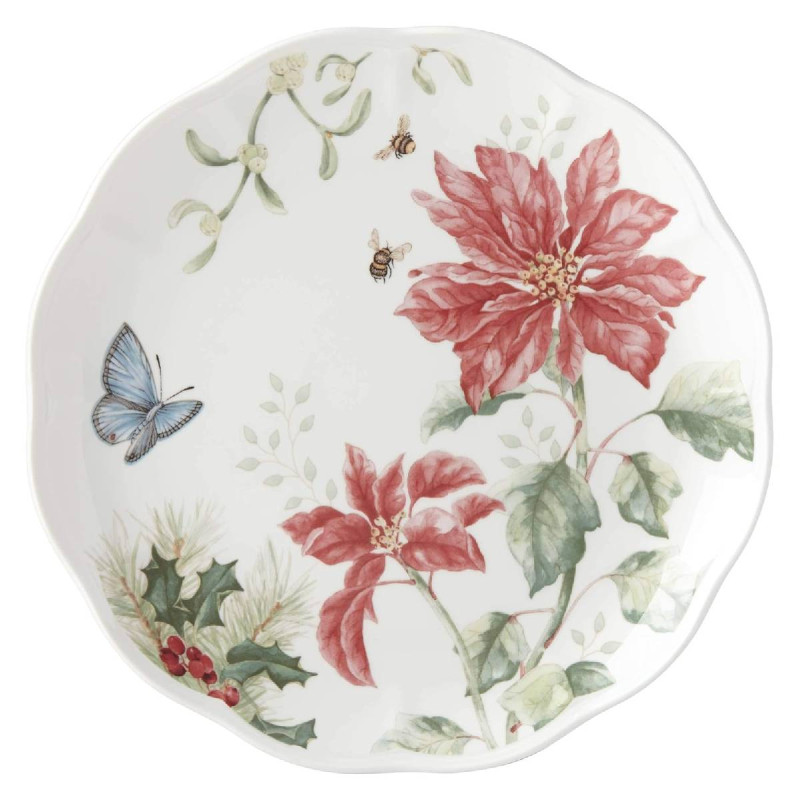 Lenox Butterfly Meadow Talerz Blue Butterfly 27 cm Holiday