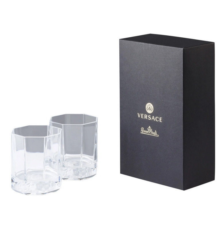 Zestaw 2 szklanek do whisky Versace Crystal Lumiere