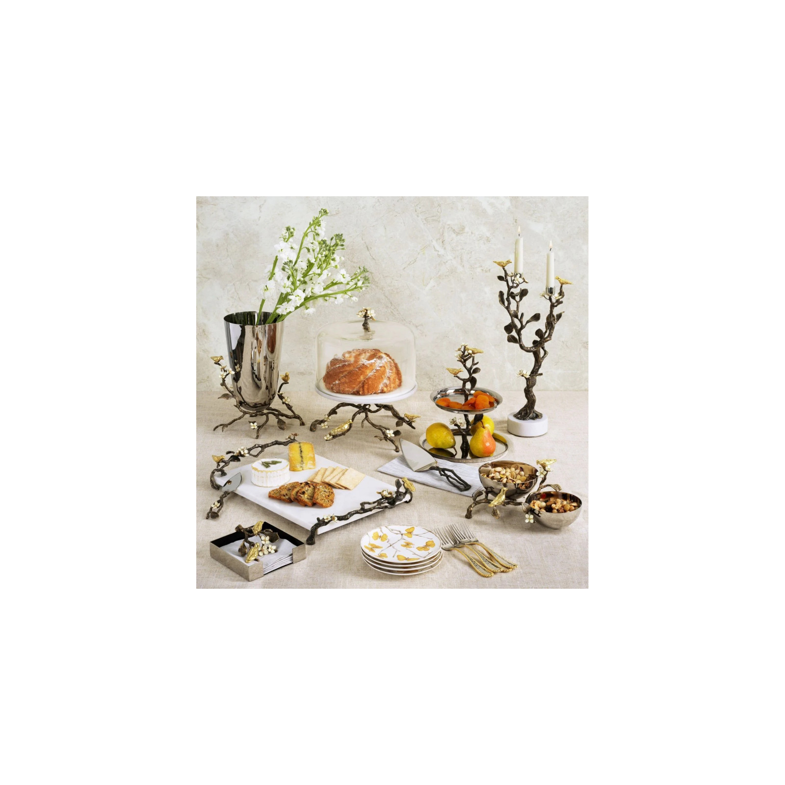 Tortownica z kloszem Lovebirds Michael Aram