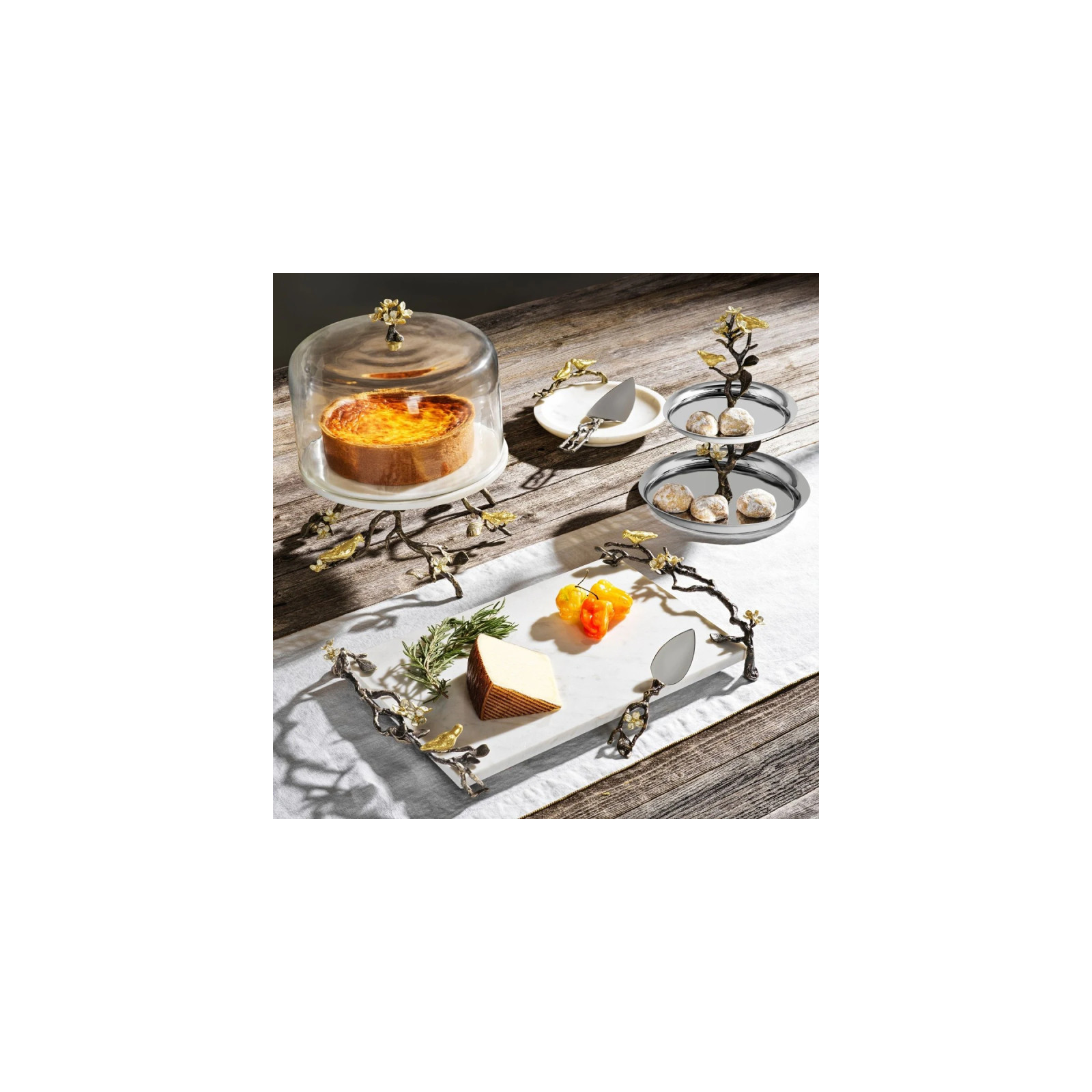 Tortownica z kloszem Lovebirds Michael Aram