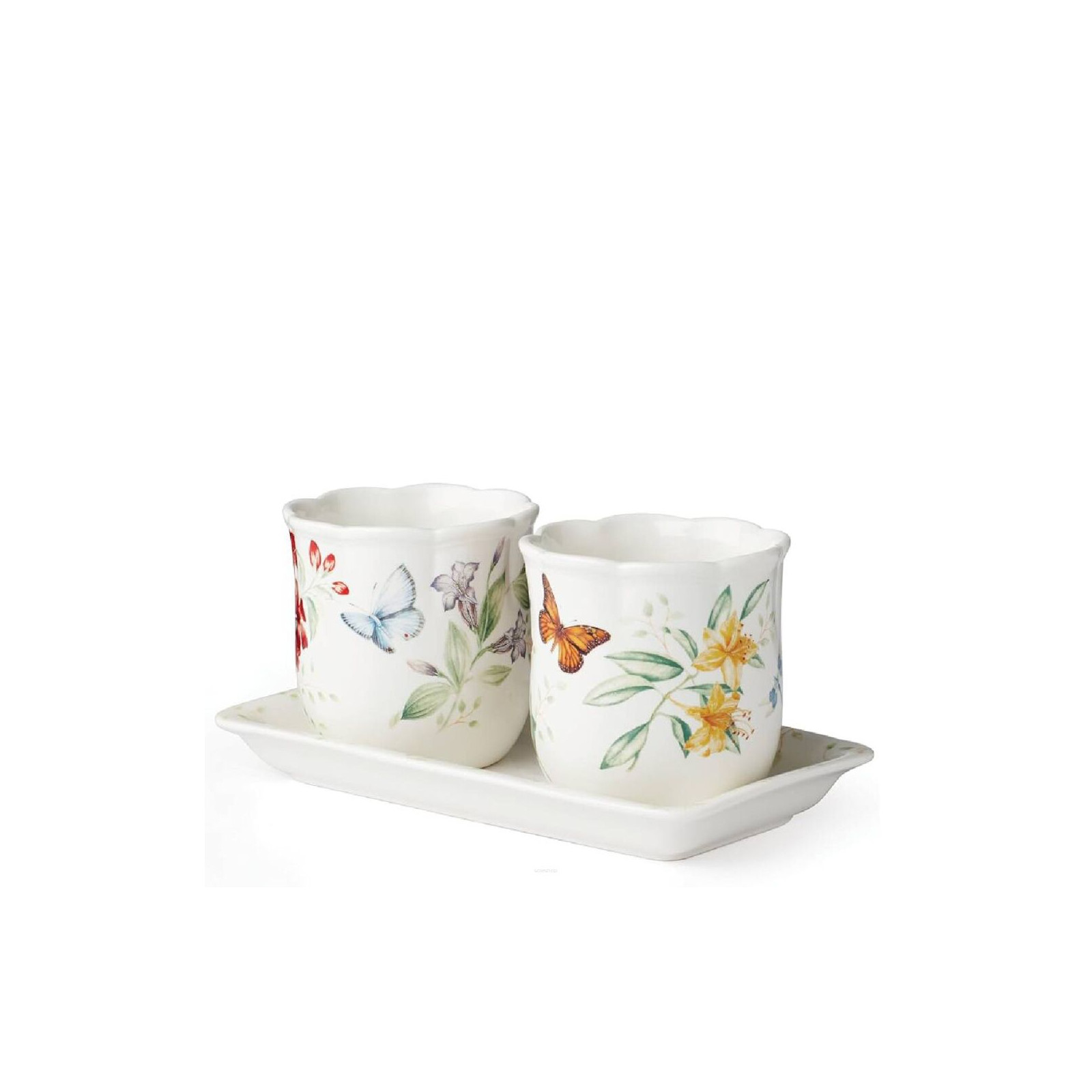 Lenox Butterfly Meadow Zestaw doniczek z podstawką