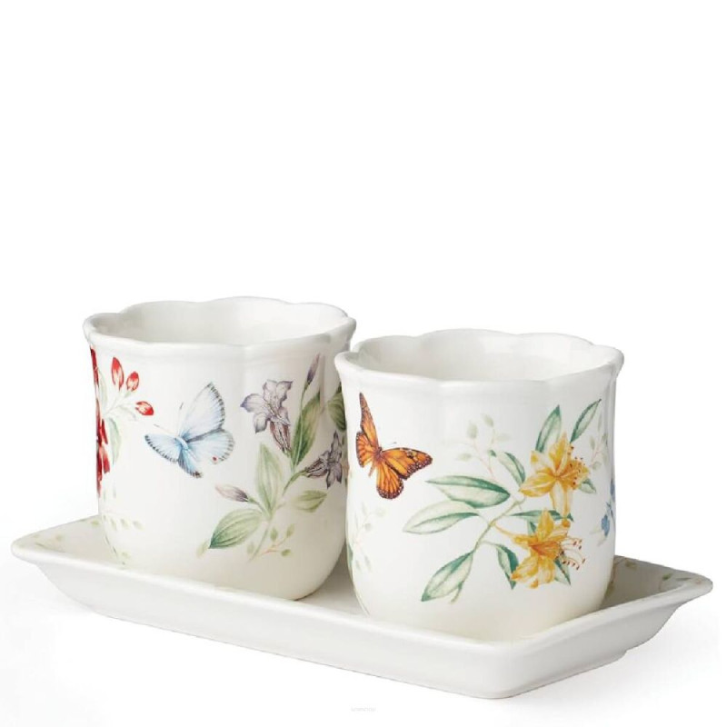 Lenox Butterfly Meadow Zestaw doniczek z podstawką