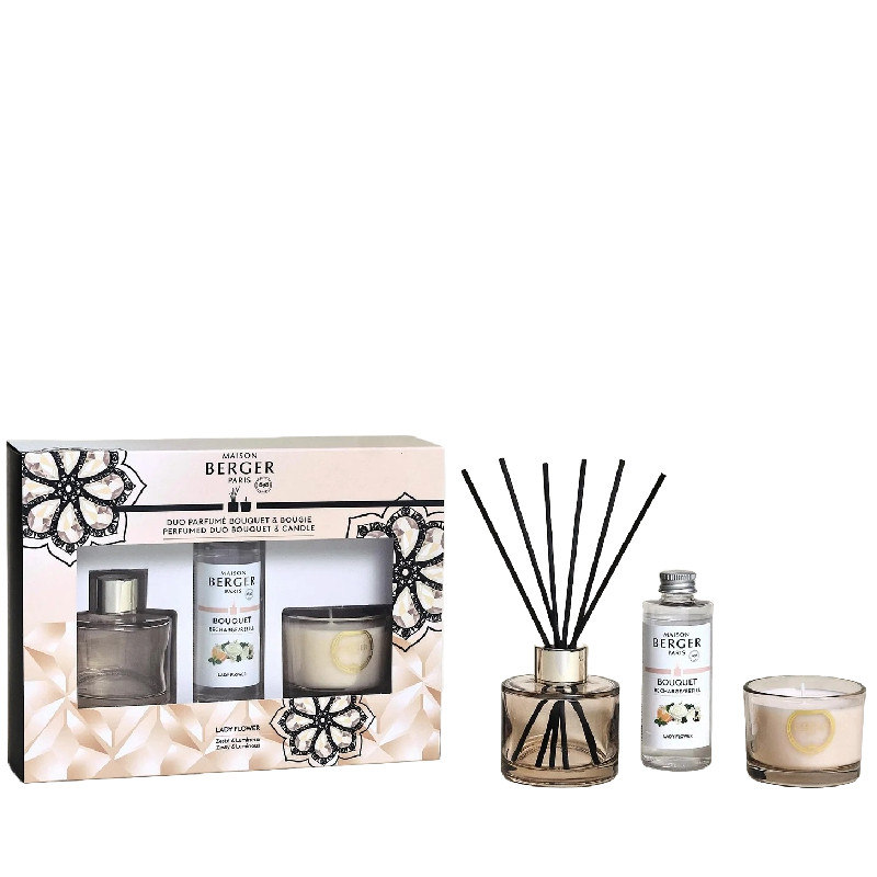 Zestaw Patyczki + Świeca DUO MINI Eternity Maison Berger Paris