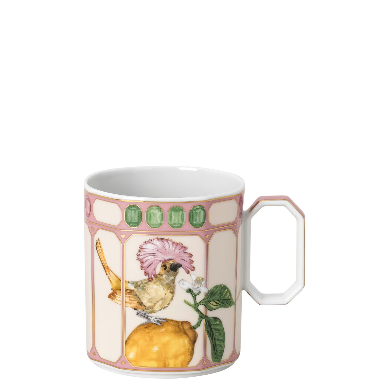 Kubek z przykrywką IDYLLIA Flycatcher pink