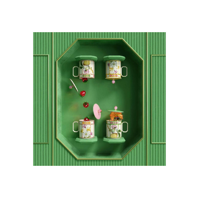 Kubek z przykrywką IDYLLIA Flycatcher pink