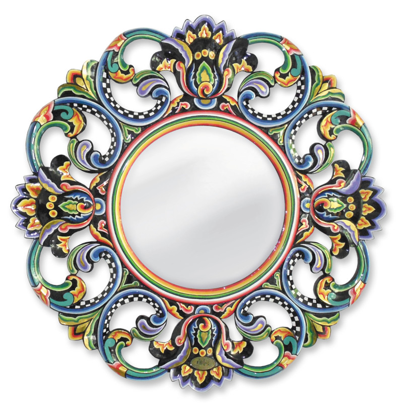 Lustro okrągłe Black Collection Tom's Drag