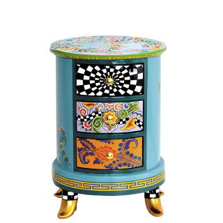 Szafka okrągła 3 szuflady turkus Tom's Drag