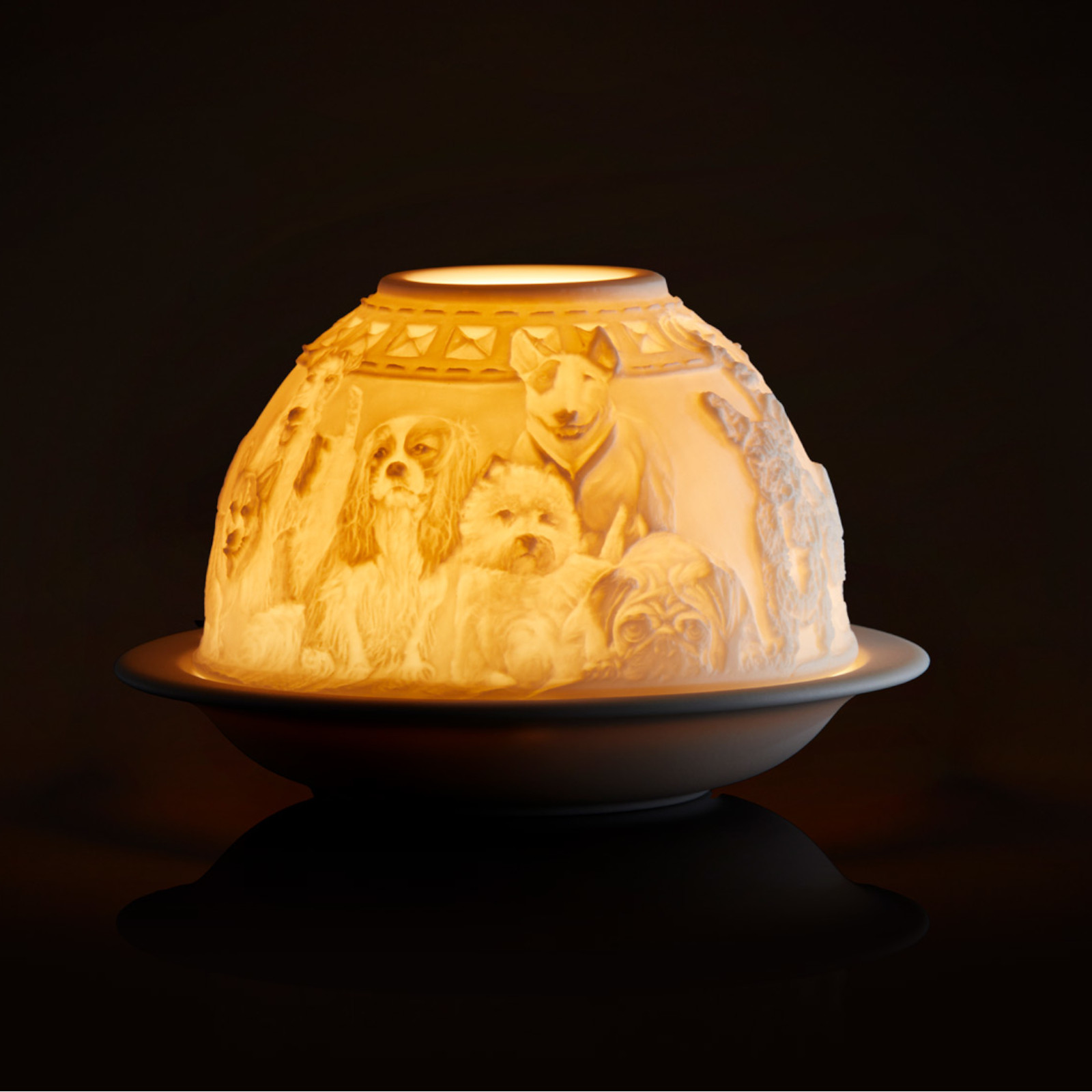 Bernardaud Świecznik Psy