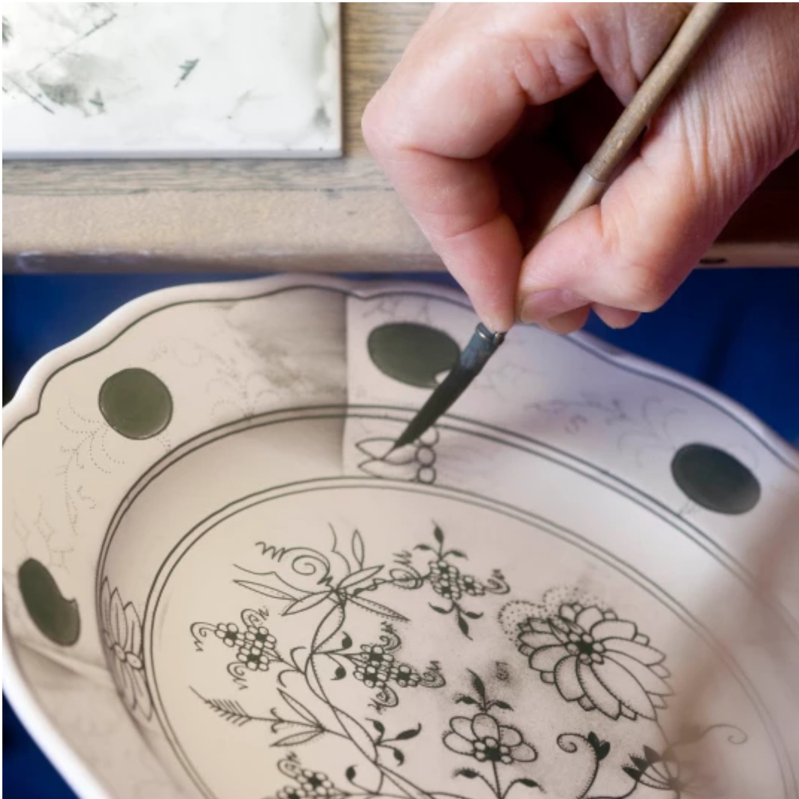 Meissen Talerz 20 cm Wzór Cebulowy