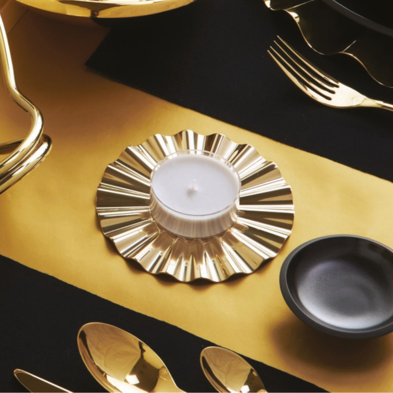 Sambonet Kyma gold Podstawka pod kieliszek 12 cm