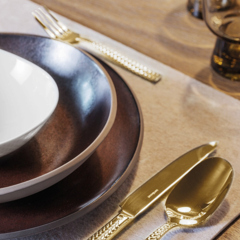 Sambonet Cortina 30 cz. zestaw sztućców złoty