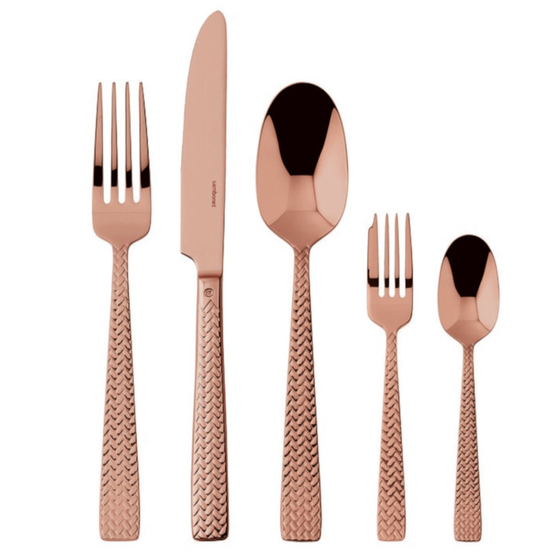 Sambonet Cortina 30 cz. zestaw sztućców miedź